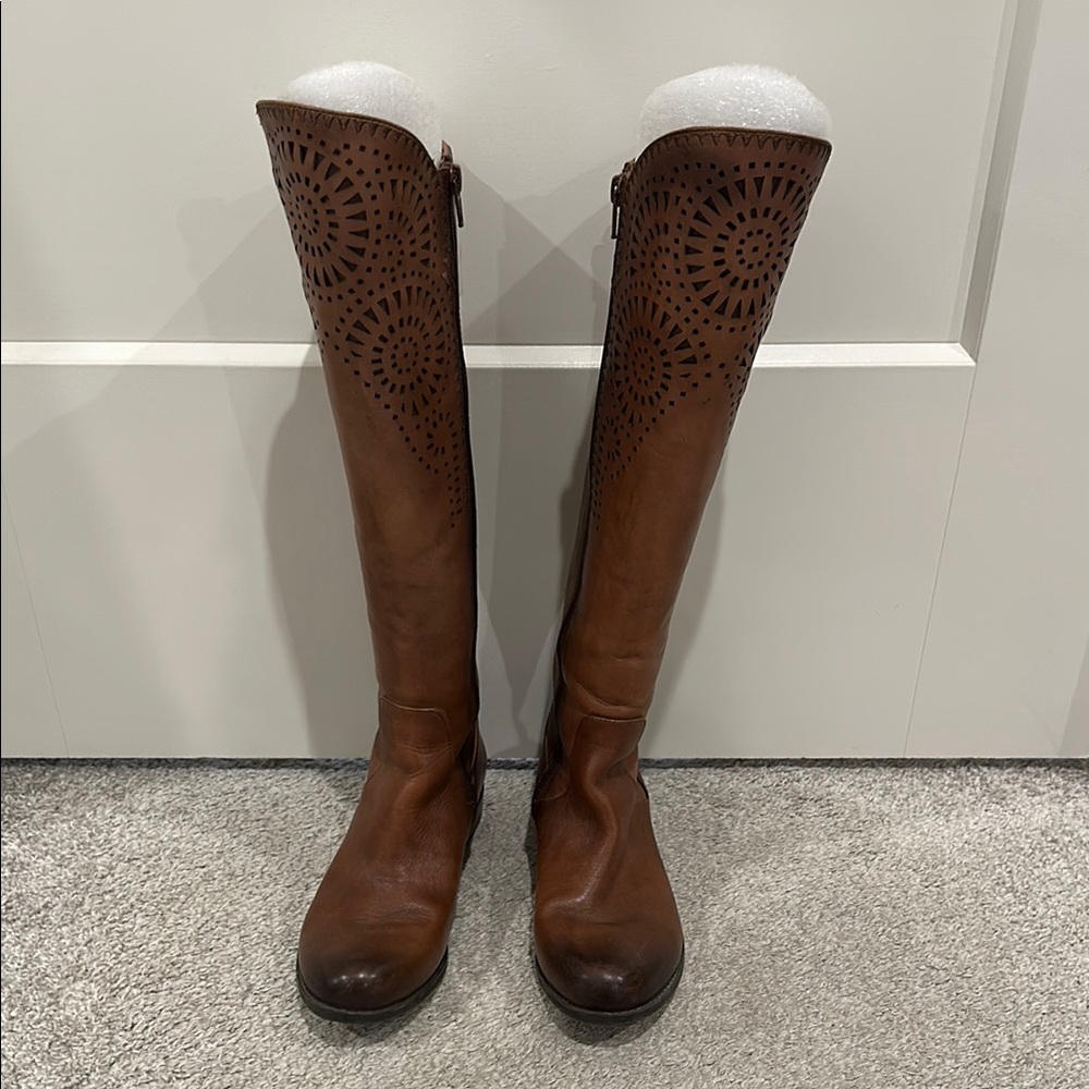 Gianni Bini Brown Knee-High Leather Boots